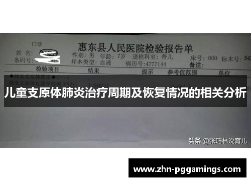 儿童支原体肺炎治疗周期及恢复情况的相关分析